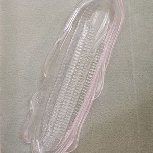 Corn On The Cob Serving Dish. Clear Acrylic. Set Of 7. Never Used. 10"x3".